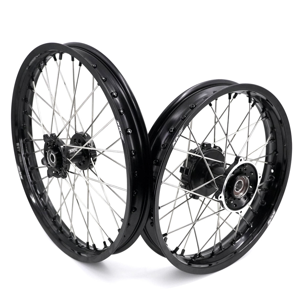 KKE 1.85*21 & 2.5*18 Tubed Spoke Wheels Rims Fit KOVE 450 Rally/MX450 2022-2025/ 450 Enduro Re 2023-2025 Black Nipples