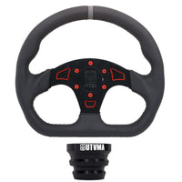 UTVMA DriftX Leather Steering Wheel With Hub (Polaris and Can Am, Kawasaki, Honda Models)