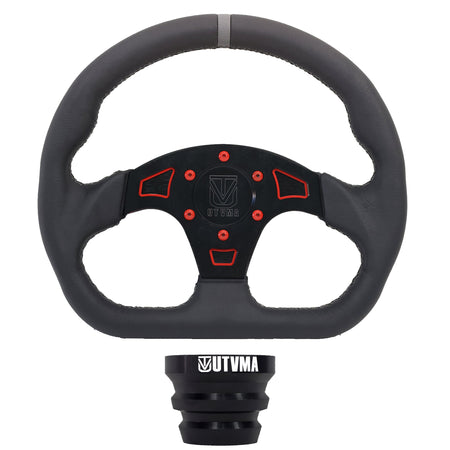 UTVMA DriftX Leather Steering Wheel With Hub (Polaris and Can Am, Kawasaki, Honda Models)