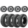 Valor V07 Beadlock Wheels + Journey Rock Poison Tires (Mounted Kit) – Fits UTVs with 4x137 Bolt Pattern | Available in Multiple Sizes