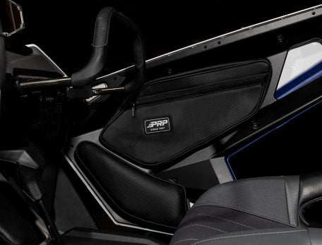 E97-210 FRONT DOOR BAGS WITH KNEE PADS FOR POLARIS RZR PRO XP, PRO XP4, PRO R, TURBO R (PAIR)