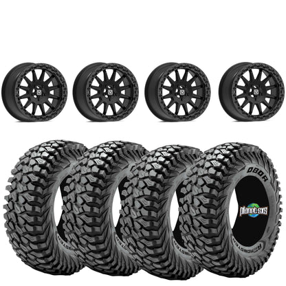 Valor V09 Beadlock Wheels + Obor RocScraper Tires (Mounted Kit)
