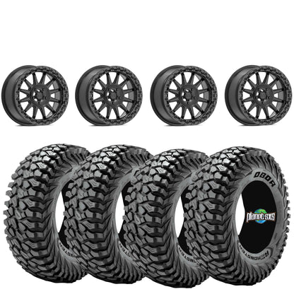 Valor V09 Beadlock Wheels + Obor RocScraper Tires (Mounted Kit)