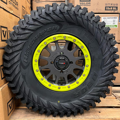 System 3 SB5 w/ colored rings on Journey Rock Poison tires | 4/137 Bolt Pattern