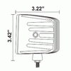 Cube Flood Light by AJK Offroad Schematics with Side Dimensions