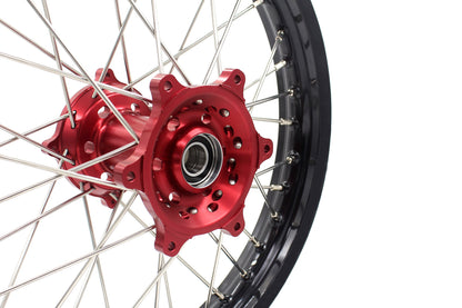KKE 21 & 18 Enduro Wheels Rims for Husqvarna TE TC FE FC SMR TXC  2000-2013 Red Hubs