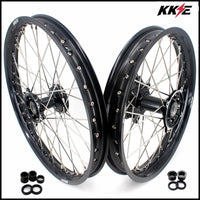 KKE 21" 19" MX Cast Dirt Bike Wheels Set For HONDA CRF250R 04-13 CRF450R 02-12 CR125R/250R 02-13