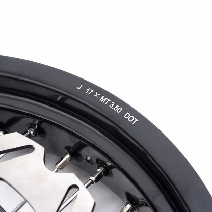 KKE 17 Inch Supermoto Rims for Honda CRF250R 04-13 CRF450R 02-12 Black