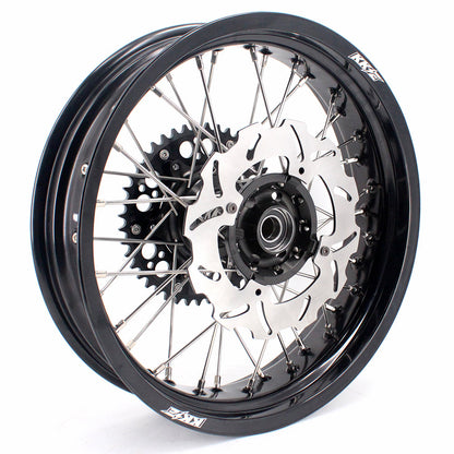 KKE 17 Inch Supermoto Rims for Honda CRF250R 04-13 CRF450R 02-12 Black