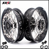 KKE 17 Inch Supermoto Rims for Honda CRF250R 04-13 CRF450R 02-12 Black