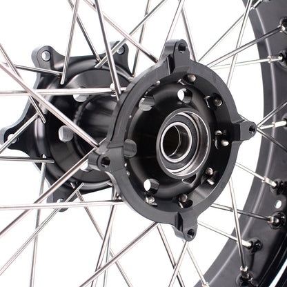 KKE 17 Inch Supermoto Rims for Honda CRF250R 04-13 CRF450R 02-12 Black