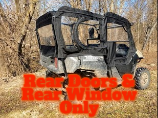 Honda Pioneer 700 / 700-4 (REAR Doors Only with RW, Does NOT include Front Doors for 700-4)  Cab Enclosure Upper Doors and Rear Window  (Please see description for availability)
