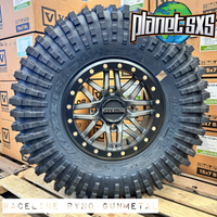 Raceline Ryno Beadlock Wheels + Maxxis Roxxzilla Tires (Mounted Kit)