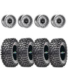 Metal FX Delta Beadlock Raw Machined on Maxxis Roxxzillas Set of 4