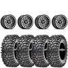 Hostile Glamis Beadlock Wheels (Blade Cut) on Maxxis Roxxzilla Tires – UTV Wheel & Tire Kit