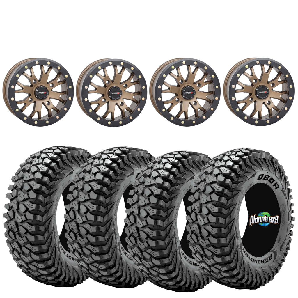 System 3 SB4 beadlocks Bronze 4/156 Mounted on Journey Rock Poison tires
