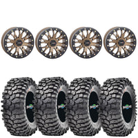 System3 SB4 Beadlock 4/156 bolt pattern Bronze mounted on  Maxxis Roxxzillas
