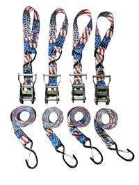Planet SXS Custom Ratchet Strap 6' w/ Soft Loop Old Glory