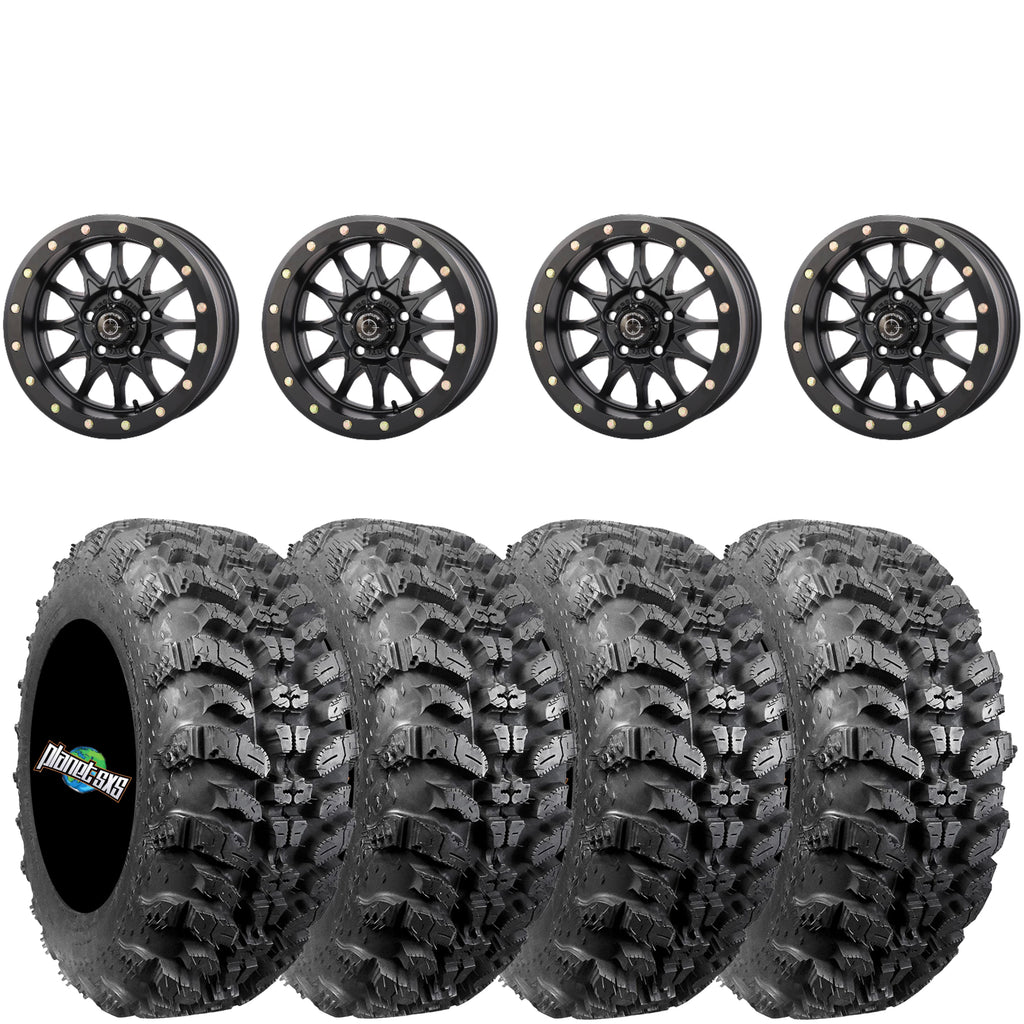 Frontline 223 Beadlocks Matte Black mounted on Interco Sniper 920's (4)
