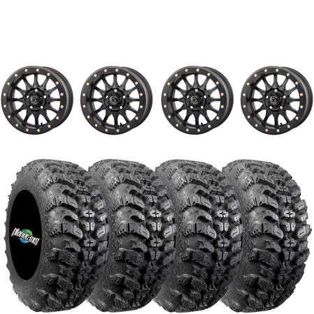 Frontline 223 Beadlocks Matte Black mounted on Interco Sniper 920's (4)
