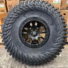 Valor V15 Black Beadlock Wheels + Journey Rock Poison tires (Mounted Kit) – Fits UTVs with 5/4.5 Bolt Pattern