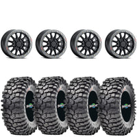 Raceline Alpha beadlocks Satin Black 5/4.5 and 37x10-17 Maxxis Roxxzillas