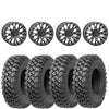 System 3 SB4 4/137 Matte Black mounted on Valor Offroad Alpha tires