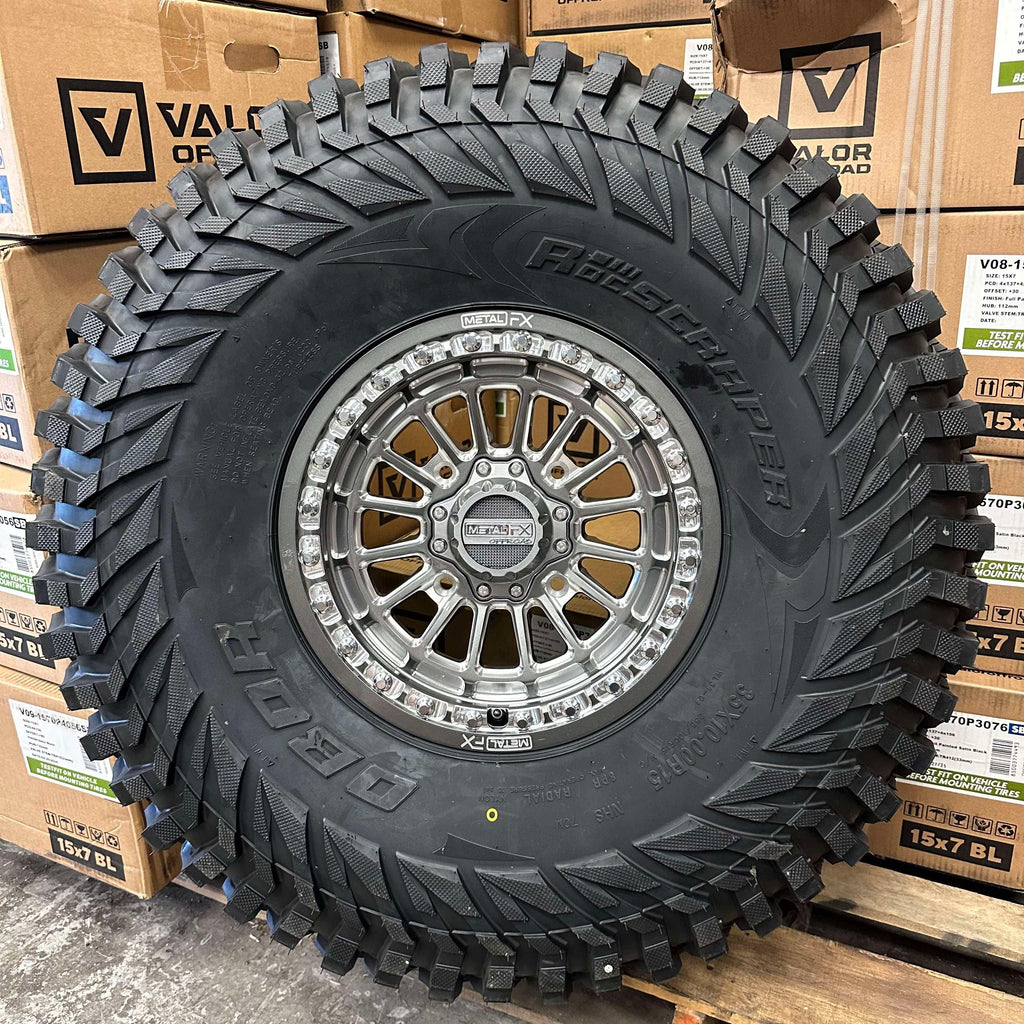 METAL FX DELTA BEADLOCK GUNMETAL/CONTRAST CUT ON Journey Rock Poison tires
