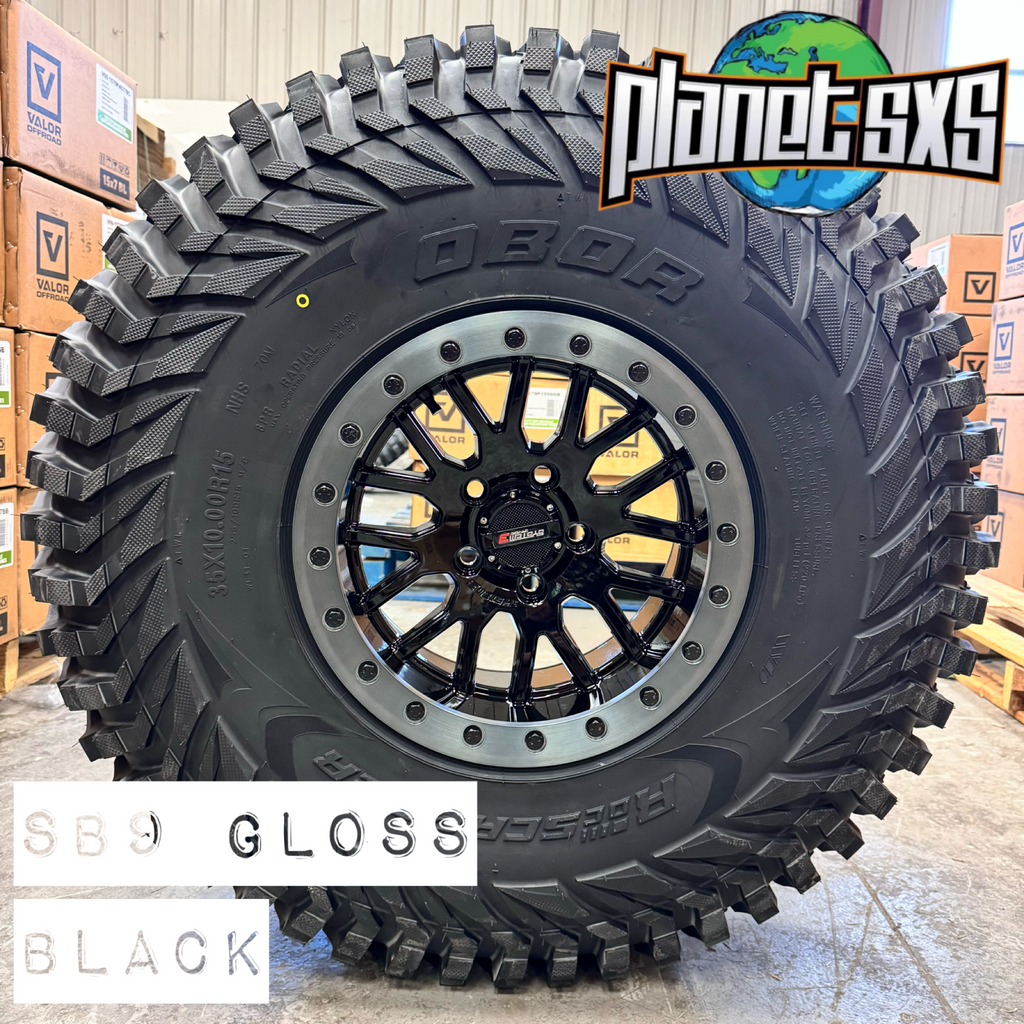 System 3 SB9 Gloss Black 4/156 beadlocks on Obor Roc Scrapers 35x10-15