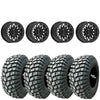 Valor V08 Beadlocks Satin Black mounted on MRT Rocky RX tires