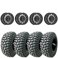 Valor V08 Beadlocks Dark Tint mounted on MRT Rocky RX tires