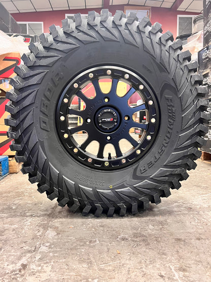 System 3 SB5 beadlocks 15x7 4/137 matte black 5+2 on Obor Roc Scraper (4)