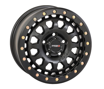 System 3 SB6 Beadlock Wheel – Matte Black  15x7 | Fits Polaris, Can-Am, Honda UTVs