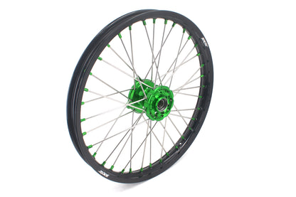 KKE 1.6*21 & 2.15*19 Wheels Rims Fit Kawasaki KX450 2019-2025 KX450X 2021-2025 Green Nipples