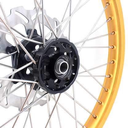 KKE 21 & 19 Dirt Bike Gold Rims for Suzuki RM125 2001-2007 RM250 2008