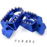 KKE BILLET CNC FOOTPEGS FOR YAMAHA YZ85 YZ125 YZ250 YZ426F YZ450F WR250F WR450F BLUE BLACK SILVER OPTIONAL