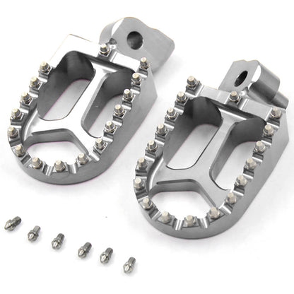 KKE BILLET CNC FOOTPEGS FOR YAMAHA YZ85 YZ125 YZ250 YZ426F YZ450F WR250F WR450F BLUE BLACK SILVER OPTIONAL