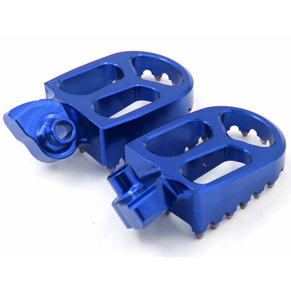 KKE BILLET CNC FOOTPEGS FOR YAMAHA YZ85 YZ125 YZ250 YZ426F YZ450F WR250F WR450F BLUE BLACK SILVER OPTIONAL