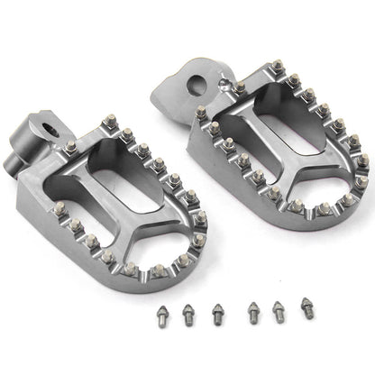 KKE BILLET CNC FOOTPEGS FOR YAMAHA YZ85 YZ125 YZ250 YZ426F YZ450F WR250F WR450F BLUE BLACK SILVER OPTIONAL