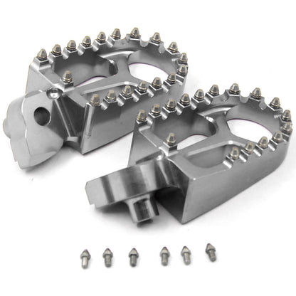 KKE BILLET CNC FOOTPEGS FOR YAMAHA YZ85 YZ125 YZ250 YZ426F YZ450F WR250F WR450F BLUE BLACK SILVER OPTIONAL