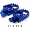 KKE BILLET CNC FOOTPEGS FOR YAMAHA YZ85 YZ125 YZ250 YZ426F YZ450F WR250F WR450F BLUE BLACK SILVER OPTIONAL