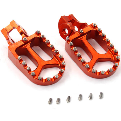 KKE CNC Footpegs Pedals for KTM SX SXF XC XCF 125 150 250 350 450 2016-2020 Orange/Blue/Black