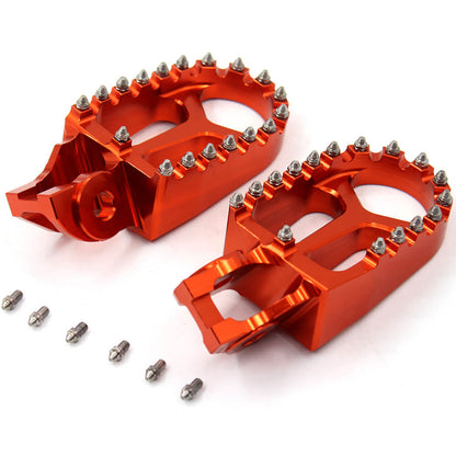 KKE CNC Footpegs Pedals for KTM SX SXF XC XCF 125 150 250 350 450 2016-2020 Orange/Blue/Black