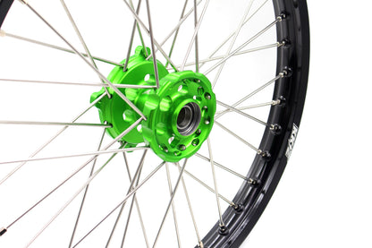 KKE 1.6*21 & 2.15*19 Wheels Rims Fit Kawasaki KX450 2019-2025 KX450X 2021-2025 Green Hubs
