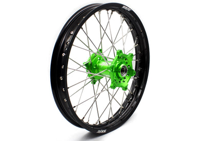 KKE 1.6*21 & 2.15*19 Wheels Rims Fit Kawasaki KX450 2019-2025 KX450X 2021-2025 Green Hubs
