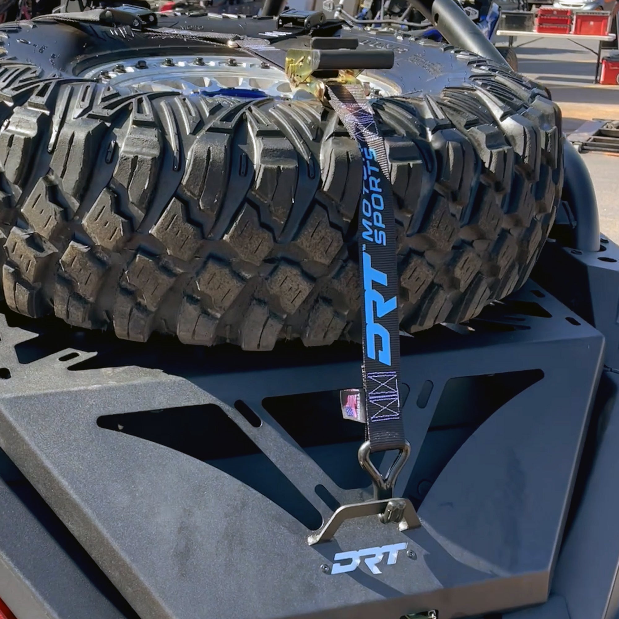 Pro Armor Ratcheting Y-Strap 1.5" - Spare Tire Tie Down For UTV Jeep Truck