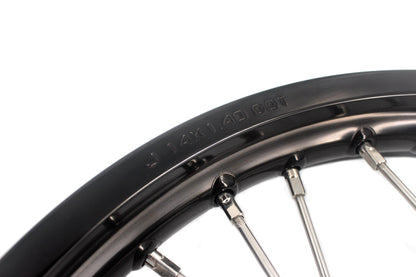 KKE 14 & 12 Small Kid's Wheels Rims Set for KTM 65 SX 2002-2024 Silver&Black