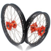 KKE 17"*1.4/14"*1.6 Kid's Big Wheels Rims Fit KTM SX 85 2021-2024 Orange Hub