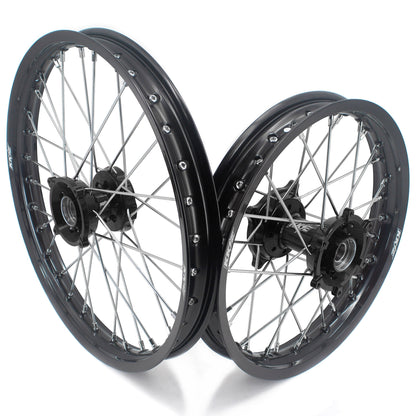KKE Factory Size Small Kid's Wheels 17" 14" GLM Rims For KTM SX 85 2021-2024 Black Hub