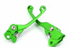 KKE Green Brake Clutch Levers Fit Kawasaki KX125/250 2006-2008 KX250F/450F 2006-2013